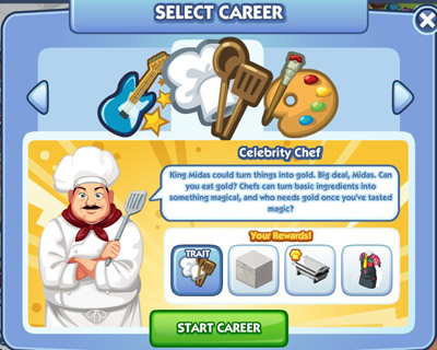 Choix de carrière sur les SIMS Social