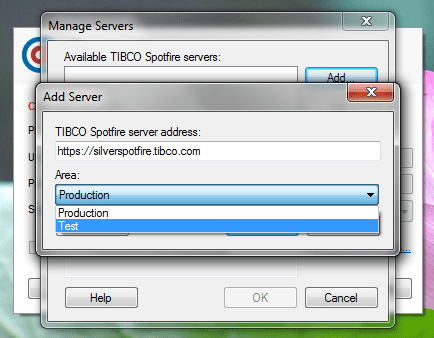 Tibco Spotfire - 6 - Ecran de gestion des serveurs Tibco Spotfire - 6 - Ecran de gestion des serveurs